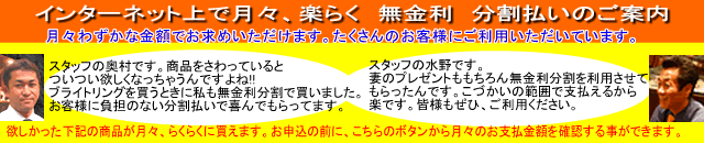 無金利分割払い