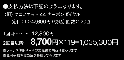 支払い方法例